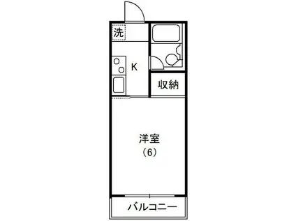 オリエントハイツNO3(1K/2階)の間取り写真