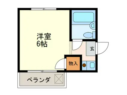 サンライズ三宅A棟(ワンルーム/2階)の間取り写真