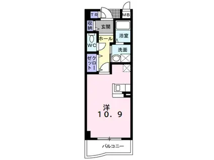 アルカンシエル(ワンルーム/3階)の間取り写真