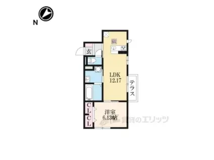 ロイヤルメゾンHYS(1LDK/1階)の間取り写真