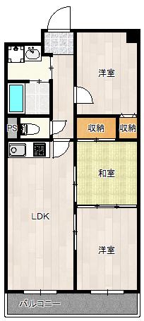 レクシア北条(3LDK/1階)の間取り写真