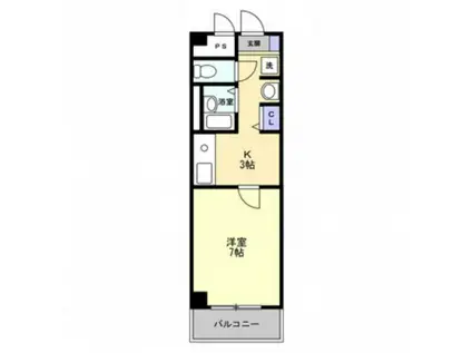 グレースタワー(1K/6階)の間取り写真