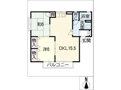 サンファミーユ(2LDK/1階)の間取り写真