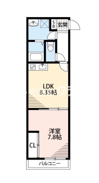 プリマルーチェ大正(1LDK/3階)の間取り写真