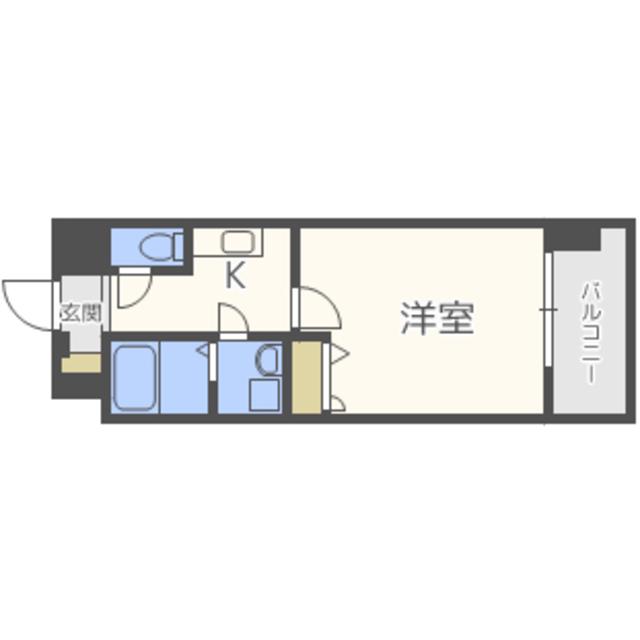 アレクサス ラ・ストラーダ(1K/5階)の間取り写真