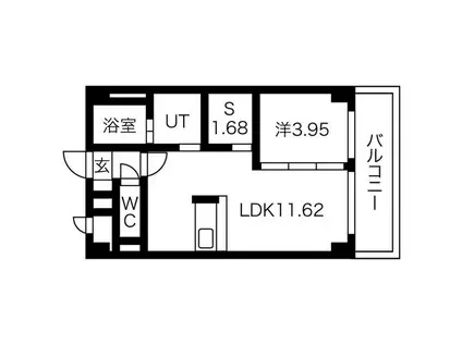 あさひグランレジデンシア高崎 I(1SLDK/4階)の間取り写真