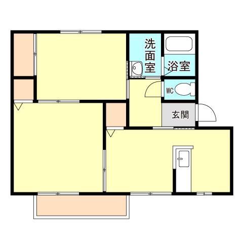 ハートフルハイツ(2LDK/2階)の間取り写真
