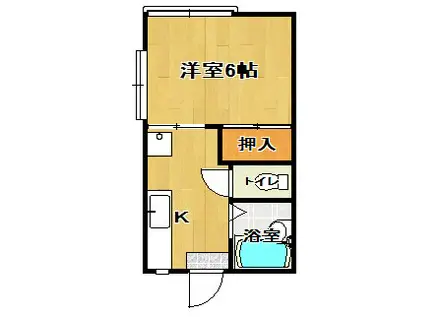 パークアベニュー弐番館(1K/2階)の間取り写真