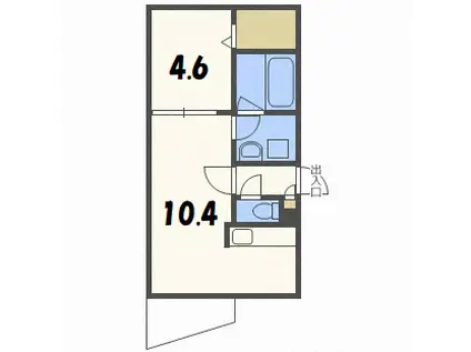 シャトーラトゥール(1LDK/4階)の間取り写真