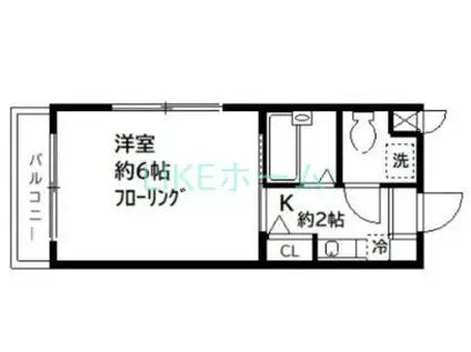 FULL WISE II(1K/1階)の間取り写真