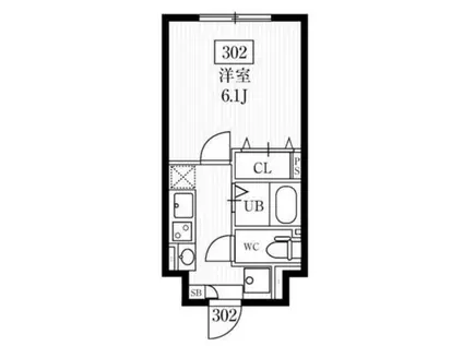 エルファーロ中野(1K/2階)の間取り写真