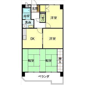 サンシティ小幡(3LDK/2階)の間取り写真