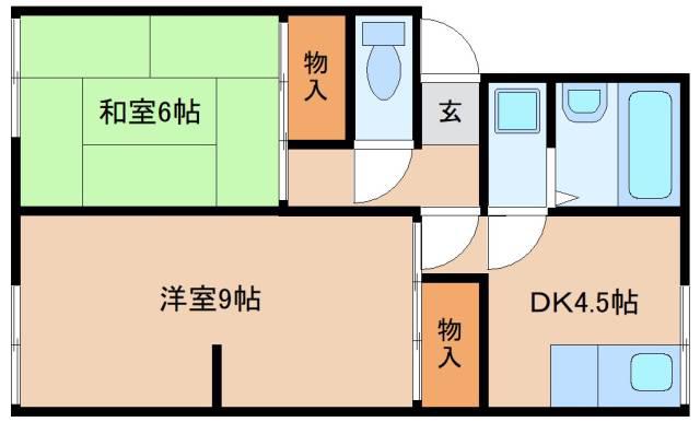 エルグランデエムワイ(3DK/1階)の間取り写真