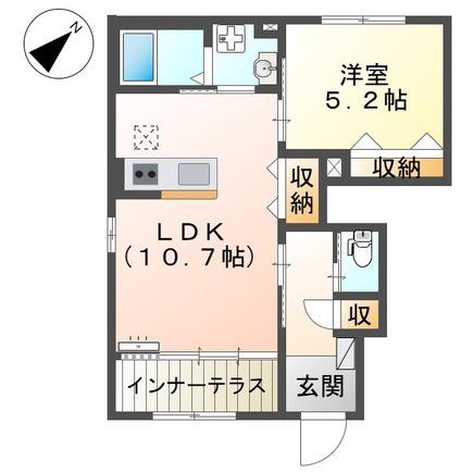 ウィン ワールド(1LDK/1階)の間取り写真