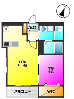 ROBOT HOME 井尻IV(1LDK/2階)の間取り写真