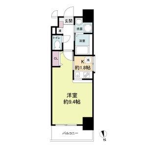 IXCOURT(ワンルーム/4階)の間取り写真