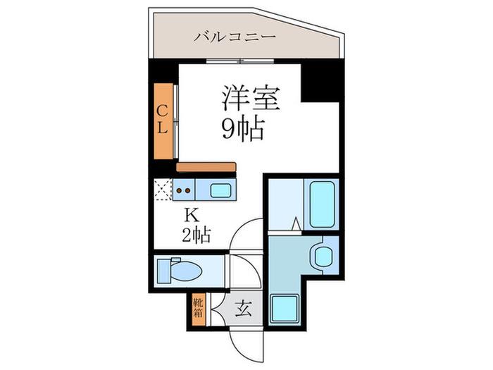 FCレジデンス今出川新町(1K/7階)の間取り写真