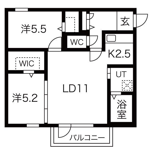 REVE SAPPORO(2LDK/2階)の間取り写真