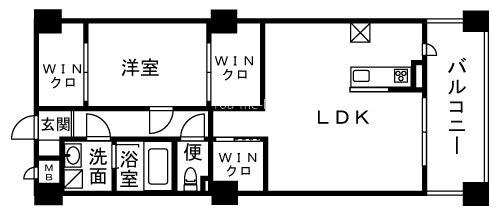 シアンサージュ湘南(1LDK/1階)の間取り写真