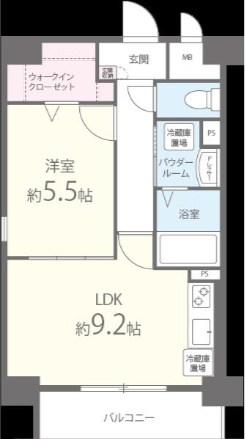 グランドシャトー花畑T・S(1LDK/5階)の間取り写真