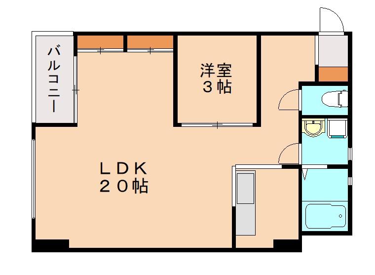 FORZA馬借(1LDK/5階)の間取り写真