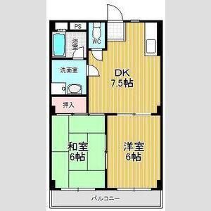 レビュート徳重(2DK/2階)の間取り写真