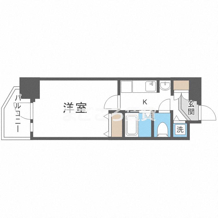 プレサンス心斎橋リベルタ(1K/3階)の間取り写真