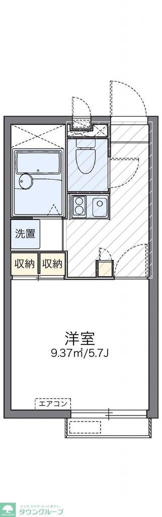 レオパレス時II(1K/2階)の間取り写真