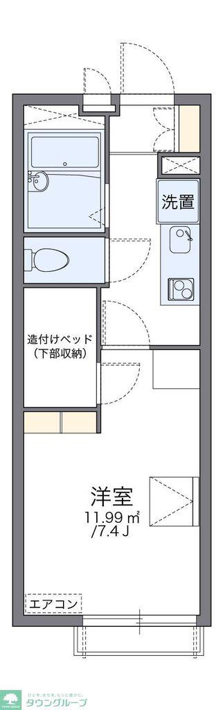 レオパレスグランダーム(1K/2階)の間取り写真