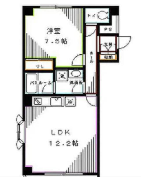 ソフィア中落合(1LDK/2階)の間取り写真