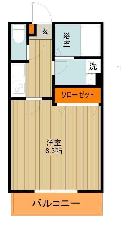 メゾン オリーブ(1K/1階)の間取り写真