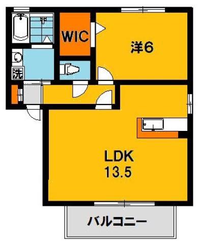 アンバサダーヒルズC棟(1LDK/1階)の間取り写真