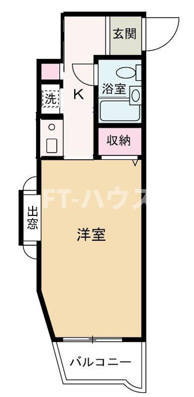 アピス東船橋(1K/3階)の間取り写真