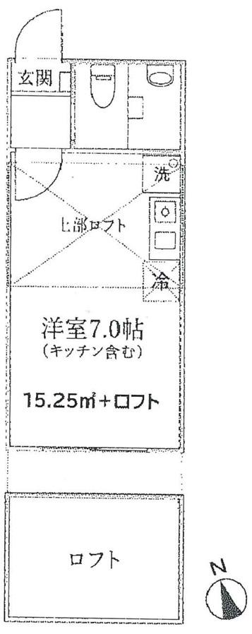 LIBERO SHIN EKODA リベロ新江古田(ワンルーム/2階)の間取り写真
