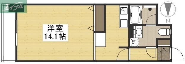 INITIA KUWADACHO(ワンルーム/12階)の間取り写真