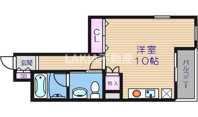 パラード天王寺(ワンルーム/4階)の間取り写真