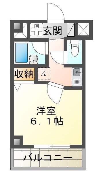 CIS南新町(1K/3階)の間取り写真