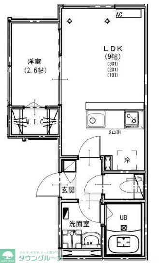 KEIAI RESIDENCE 宮原III(1LDK/1階)の間取り写真