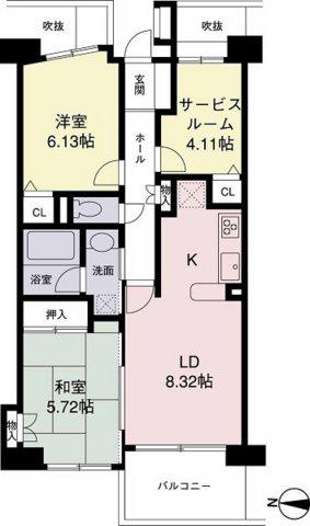 オーベル池袋立教通(2SLDK/3階)の間取り写真