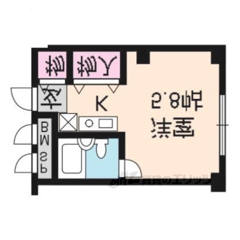 シャルマン小森(1K/3階)の間取り写真