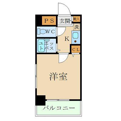 スカイコート早稲田第3(1K/6階)の間取り写真