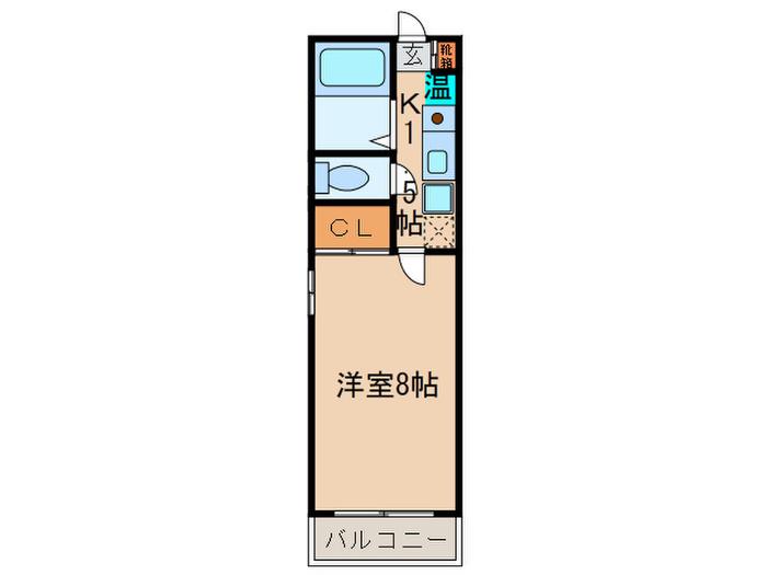 セレニールEXⅠ(1K/3階)の間取り写真