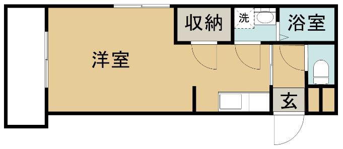 A&M葉月館(ワンルーム/2階)の間取り写真