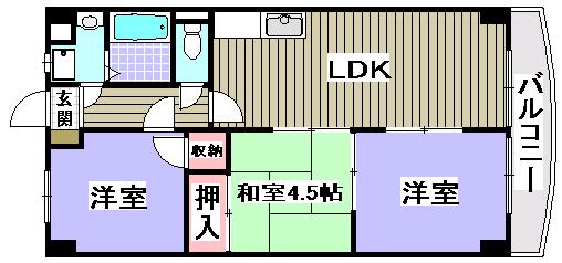 COLLECTION和泉府中(3LDK/1階)の間取り写真