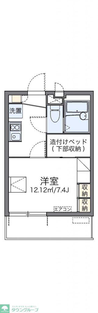 レオパレスオーテスワン(1K/3階)の間取り写真