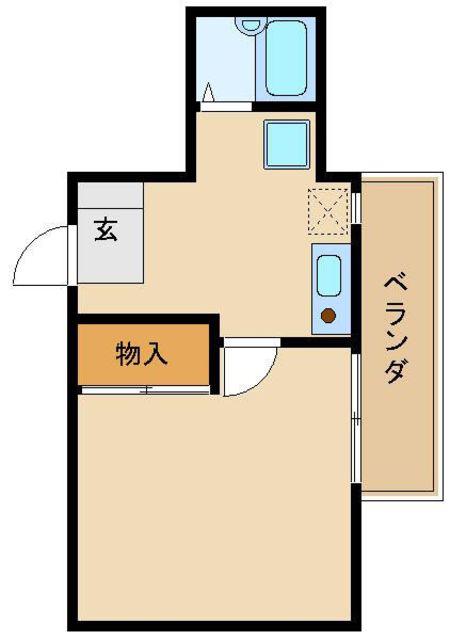 カサ・ヴェージャ(1DK/1階)の間取り写真