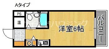 インペリアル関西エアポートB棟(1K/5階)の間取り写真