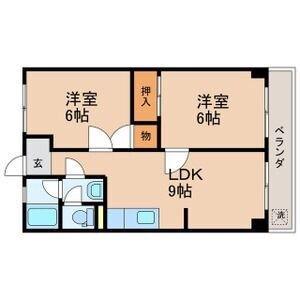 マルトウビル(2LDK/4階)の間取り写真