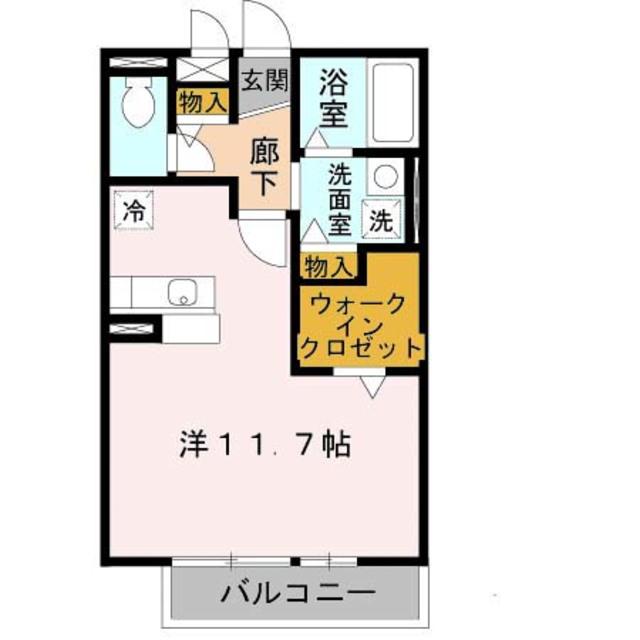 リヴェール日置(ワンルーム/3階)の間取り写真