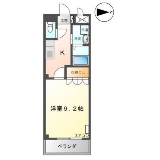 クレシアハウス大泉(1K/1階)の間取り写真